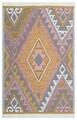 Covor Kilim cu 2 fete, Arya 08 Pink/Yellow, Baketo, 100% bumbac reciclat, 80x300 cm