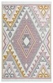 Covor Kilim cu 2 fete, Arya 08 Pink/Yellow, Baketo, 100% bumbac reciclat, 80x300 cm