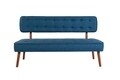 Canapea fixa Westwood Loveseat, Zeon, 2 locuri, 140x64x78 cm, lemn, albastru inchis