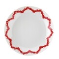Serviciu de masa, 24 piese, Kutahya Porselen, ZG24Y24308772, portelan, alb/rosu