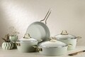 Set oale si tigai, 7 piese, Kutahya Porselen, HER07TSGRNAYSL, aluminiu/sticla, verde deschis