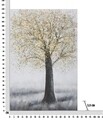 Tablou decorativ Tree Simple - A, Mauro Ferretti, 80x120 cm, pictat manual, canvas/lemn de pin