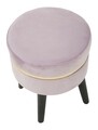 Taburet Paris, Mauro Ferretti, Ø35x40.5 cm, catifea, roz/auriu