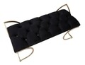 Bancheta  Glam Luxy, Mauro Ferretti, 103x43x47 cm, fier/catifea, negru/auriu