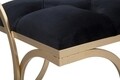 Bancheta  Glam Luxy, Mauro Ferretti, 103x43x47 cm, fier/catifea, negru/auriu