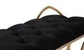 Bancheta  Glam Luxy, Mauro Ferretti, 103x43x47 cm, fier/catifea, negru/auriu