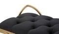 Bancheta  Glam Luxy, Mauro Ferretti, 103x43x47 cm, fier/catifea, negru/auriu
