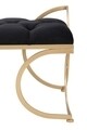 Bancheta  Glam Luxy, Mauro Ferretti, 103x43x47 cm, fier/catifea, negru/auriu