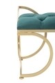 Bancheta  Glam Luxy, Mauro Ferretti, 103x43x47 cm, fier/catifea, verde/auriu