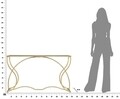 Consola Sunshine, Mauro Ferretti, 130x40x75 cm, fier, auriu