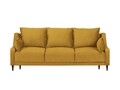 Canapea extensibila, Freesia, Mazzini Sofas, 3 locuri, cu lada de depozitare, 215x94x90 cm, catifea, galben