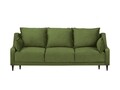 Canapea extensibila, Freesia, Mazzini Sofas, 3 locuri, cu lada de depozitare, 215x94x90 cm, catifea, verde