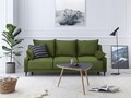 Canapea extensibila, Freesia, Mazzini Sofas, 3 locuri, cu lada de depozitare, 215x94x90 cm, catifea, verde