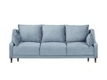 Canapea extensibila, Freesia, Mazzini Sofas, 3 locuri, cu lada de depozitare, 215x94x90 cm, catifea, albastru deschis