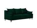 Canapea extensibila, Freesia, Mazzini Sofas, 3 locuri, cu lada de depozitare, 215x94x90 cm, catifea, verde bottle