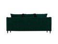 Canapea extensibila, Freesia, Mazzini Sofas, 3 locuri, cu lada de depozitare, 215x94x90 cm, catifea, verde bottle