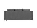 Canapea extensibila, Freesia, Mazzini Sofas, 3 locuri, cu lada de depozitare, 215x94x90 cm, catifea, gri deschis