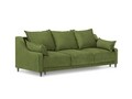 Canapea extensibila, Lilas, Mazzini Sofas, 3 locuri, cu lada de depozitare, 215x94x90 cm, catifea, verde