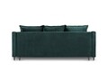 Canapea extensibila, Lilas, Mazzini Sofas, 3 locuri, cu lada de depozitare, 215x94x90 cm, catifea, albastru petrol