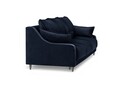 Canapea extensibila, Lilas, Mazzini Sofas, 3 locuri, cu lada de depozitare, 215x94x90 cm, catifea, albastru inchis