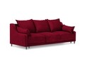 Canapea extensibila, Lilas, Mazzini Sofas, 3 locuri, cu lada de depozitare, 215x94x90 cm, catifea, rosu