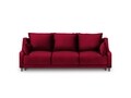 Canapea extensibila, Lilas, Mazzini Sofas, 3 locuri, cu lada de depozitare, 215x94x90 cm, catifea, rosu