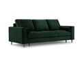 Canapea extensibila, Camellia, Mazzini Sofas, 3 locuri, cu lada de depozitare, 220x100x92 cm, catifea, verde bottle