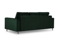 Canapea extensibila, Camellia, Mazzini Sofas, 3 locuri, cu lada de depozitare, 220x100x92 cm, catifea, verde bottle
