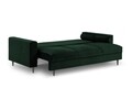 Canapea extensibila, Camellia, Mazzini Sofas, 3 locuri, cu lada de depozitare, 220x100x92 cm, catifea, verde bottle