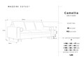 Canapea extensibila, Camellia, Mazzini Sofas, 3 locuri, cu lada de depozitare, 220x100x92 cm, catifea, verde bottle