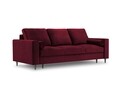Canapea extensibila, Camellia, Mazzini Sofas, 3 locuri, cu lada de depozitare, 220x100x92 cm, catifea, rosu