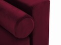 Canapea extensibila, Camellia, Mazzini Sofas, 3 locuri, cu lada de depozitare, 220x100x92 cm, catifea, rosu