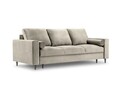 Canapea extensibila, Camellia, Mazzini Sofas, 3 locuri, cu lada de depozitare, 220x100x92 cm, catifea, bej