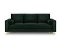 Canapea extensibila, Mimosa, Mazzini Sofas, 3 locuri, cu lada de depozitare, 220x100x92 cm, catifea, verde bottle