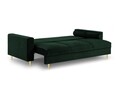 Canapea extensibila, Mimosa, Mazzini Sofas, 3 locuri, cu lada de depozitare, 220x100x92 cm, catifea, verde bottle