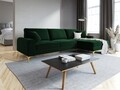 Coltar dreapta, Madara, Mazzini Sofas, 5 locuri, gold legs, 254x182x90 cm, catifea, verde bottle