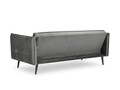 Canapea extensibila, Canna, Mazzini Sofas, 3 locuri, 225x100x85 cm, catifea, gri deschis