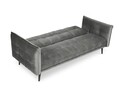Canapea extensibila, Canna, Mazzini Sofas, 3 locuri, 225x100x85 cm, catifea, gri deschis