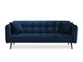 Canapea extensibila, Canna, Mazzini Sofas, 3 locuri, 225x100x85 cm, catifea, albastru regal