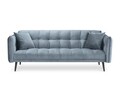 Canapea extensibila, Canna, Mazzini Sofas, 3 locuri, 225x100x85 cm, catifea, albastru deschis