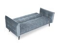 Canapea extensibila, Canna, Mazzini Sofas, 3 locuri, 225x100x85 cm, catifea, albastru deschis