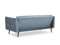 Canapea extensibila, Canna, Mazzini Sofas, 3 locuri, 225x100x85 cm, catifea, albastru deschis