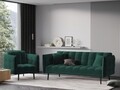 Canapea extensibila, Canna, Mazzini Sofas, 3 locuri, 225x100x85 cm, catifea, verde bottle