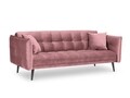 Canapea extensibila, Canna, Mazzini Sofas, 3 locuri, 225x100x85 cm, catifea, roz