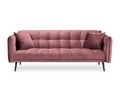 Canapea extensibila, Canna, Mazzini Sofas, 3 locuri, 225x100x85 cm, catifea, roz