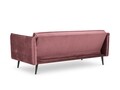 Canapea extensibila, Canna, Mazzini Sofas, 3 locuri, 225x100x85 cm, catifea, roz