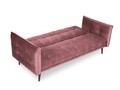 Canapea extensibila, Canna, Mazzini Sofas, 3 locuri, 225x100x85 cm, catifea, roz