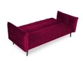 Canapea extensibila, Canna, Mazzini Sofas, 3 locuri, 225x100x85 cm, catifea, rosu vin