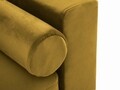 Canapea extensibila, Camellia, Mazzini Sofas, 3 locuri, cu lada de depozitare, 220x100x92 cm, catifea, galben