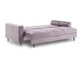 Canapea extensibila, Camellia, Mazzini Sofas, 3 locuri, cu lada de depozitare, 220x100x92 cm, catifea, lavanda